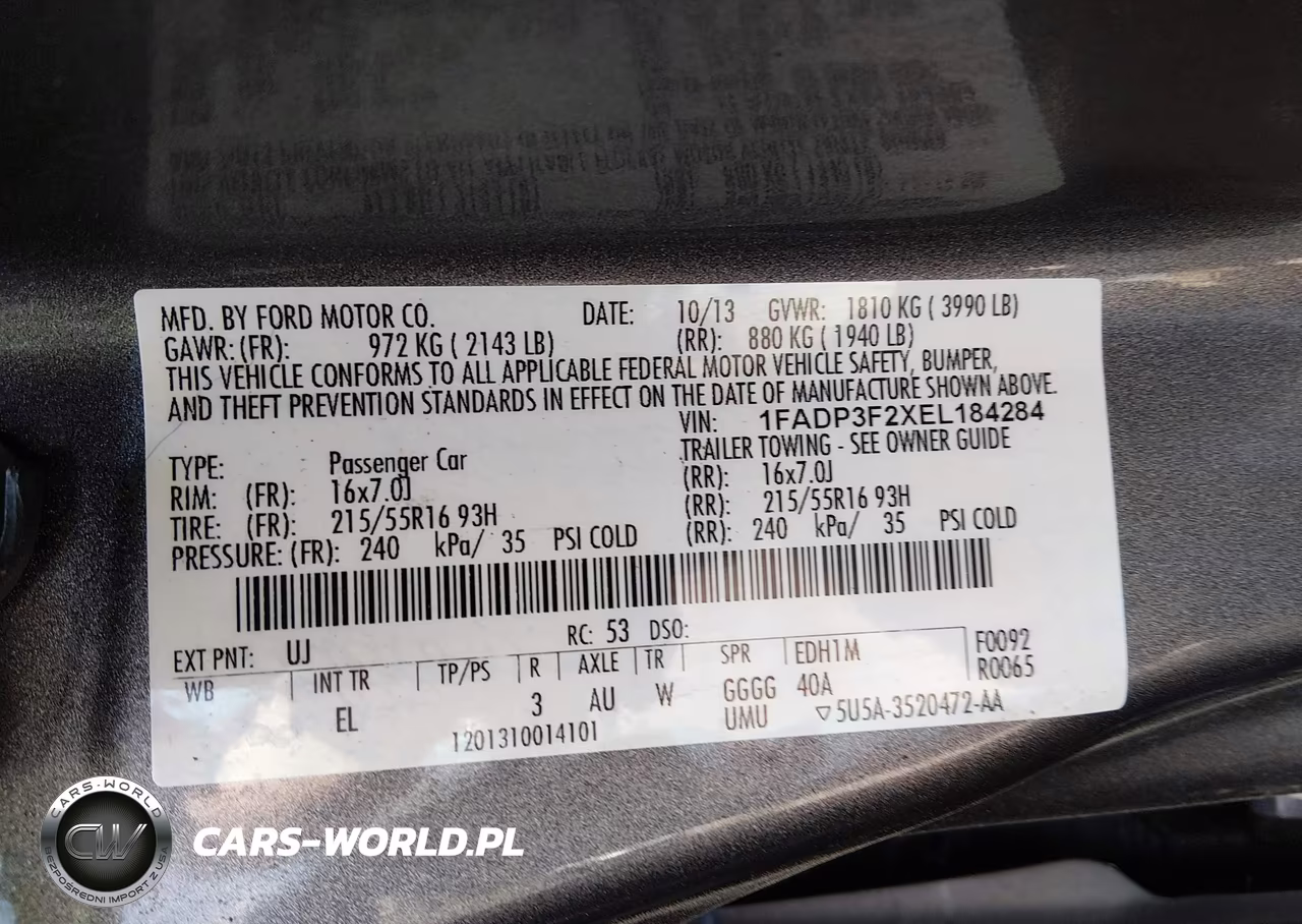 2014 Ford Focus Se VIN:1FADP3F2XEL184284 - 9