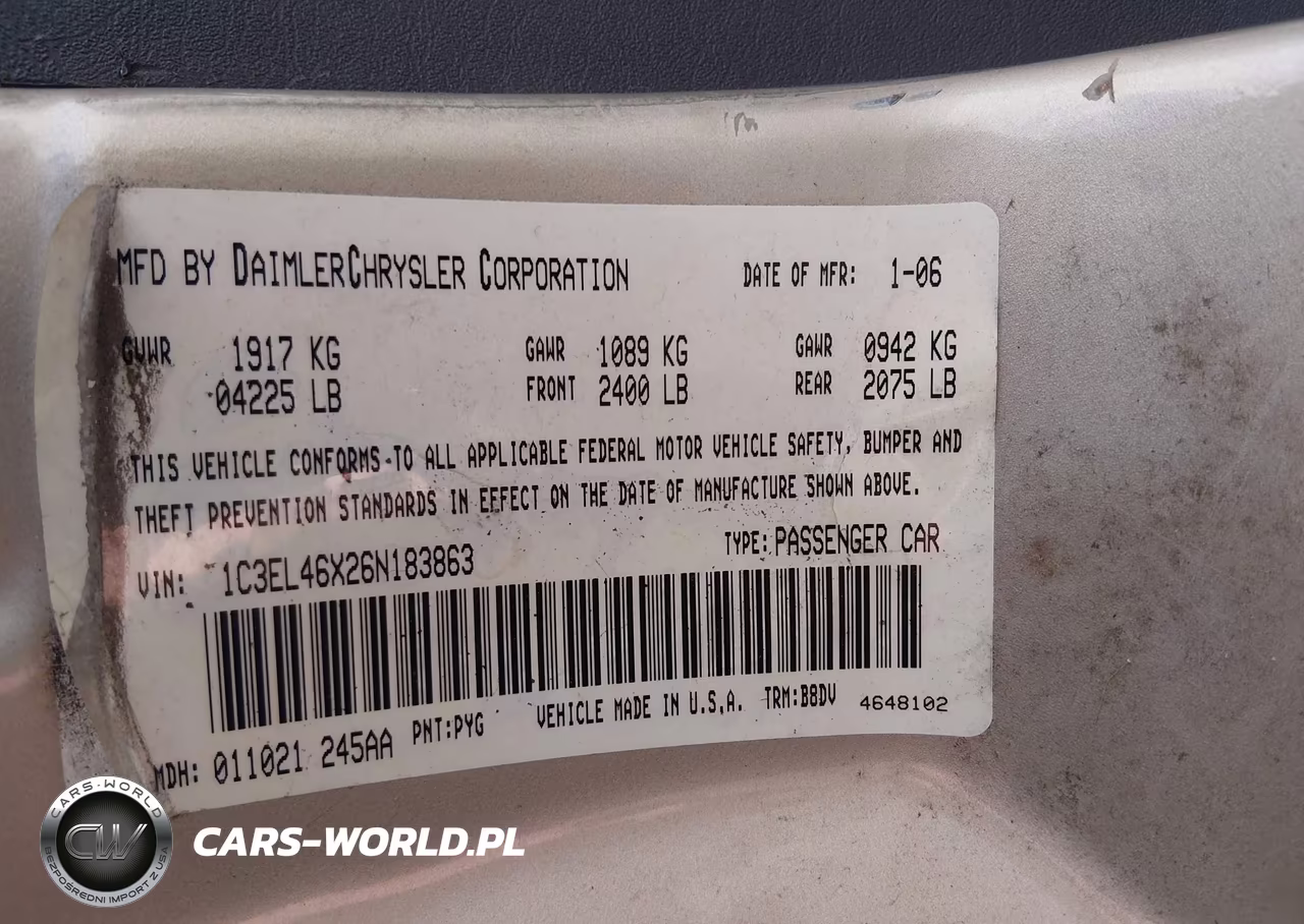 2006 Chrysler Sebring VIN:1C3EL46X26N183863 - 9