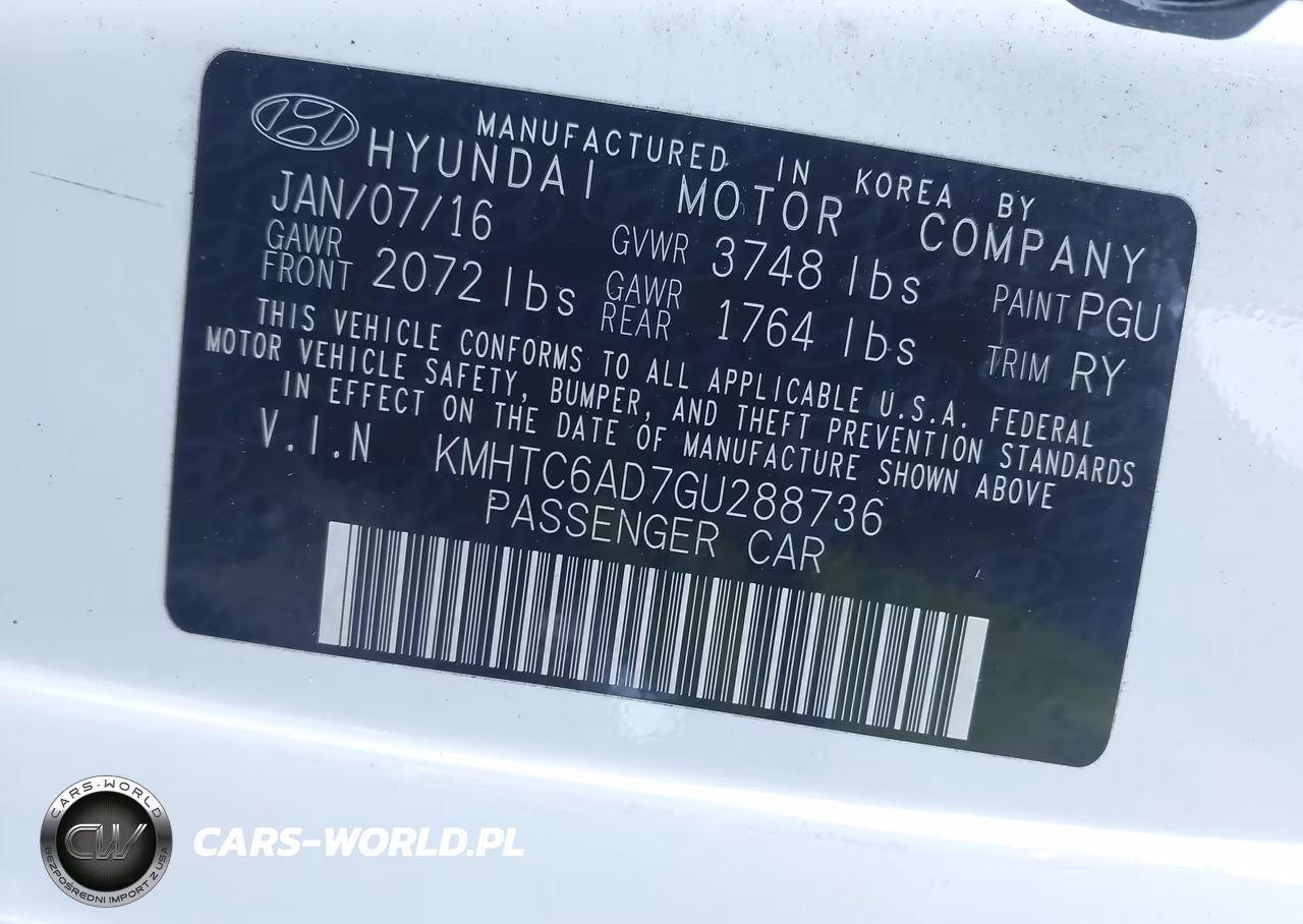 2016 Hyundai Veloster VIN:KMHTC6AD7GU288736 - 9