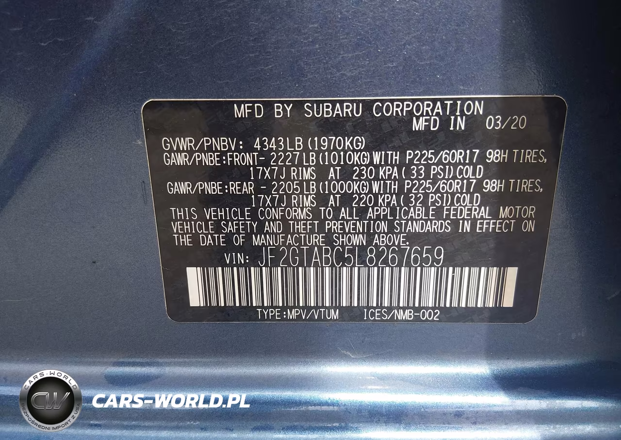 2020 Subaru Crosstrek VIN:JF2GTABC5L8267659 - 9