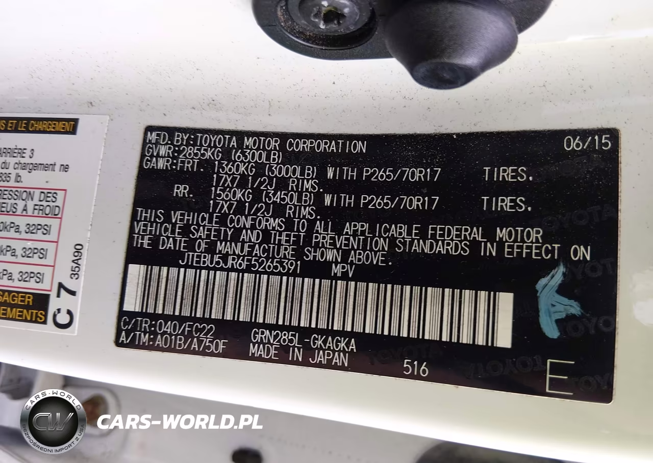 2015 Toyota 4Runner Trail VIN:JTEBU5JR6F5265391 - 9