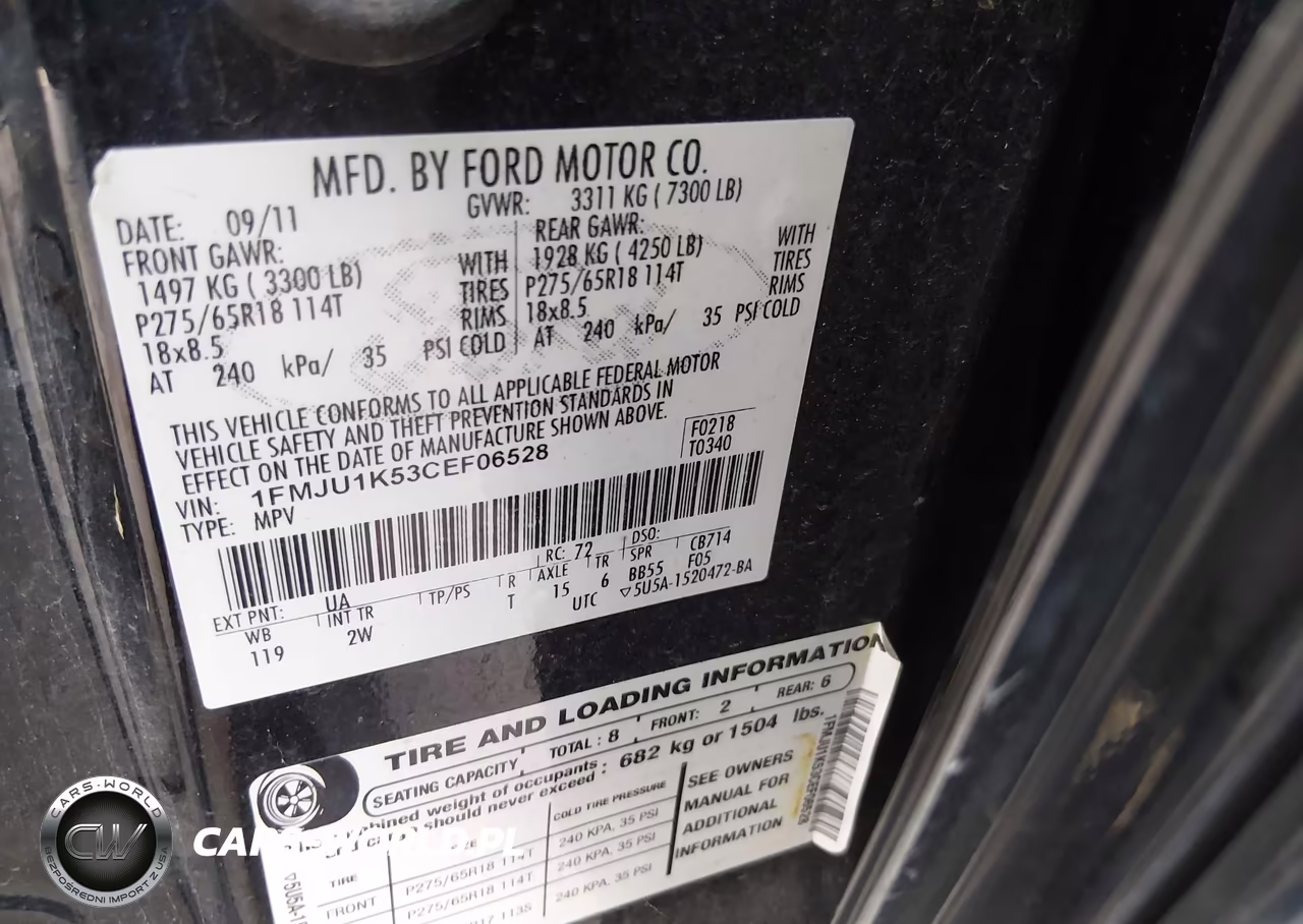 2012 Ford Expedition Limited VIN:1FMJU1K53CEF06528 - 9