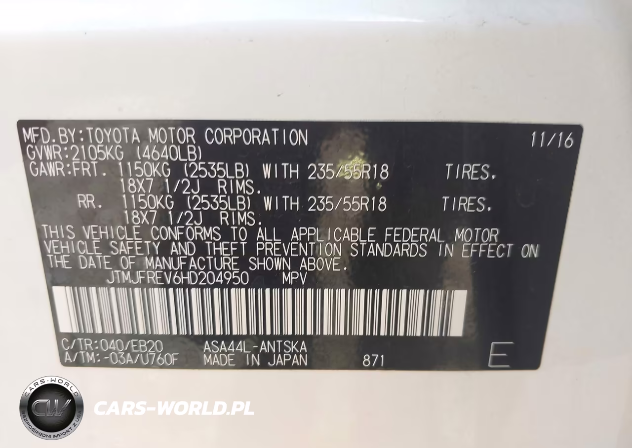 2017 Toyota Rav4 Se VIN:JTMJFREV6HD204950 - 9