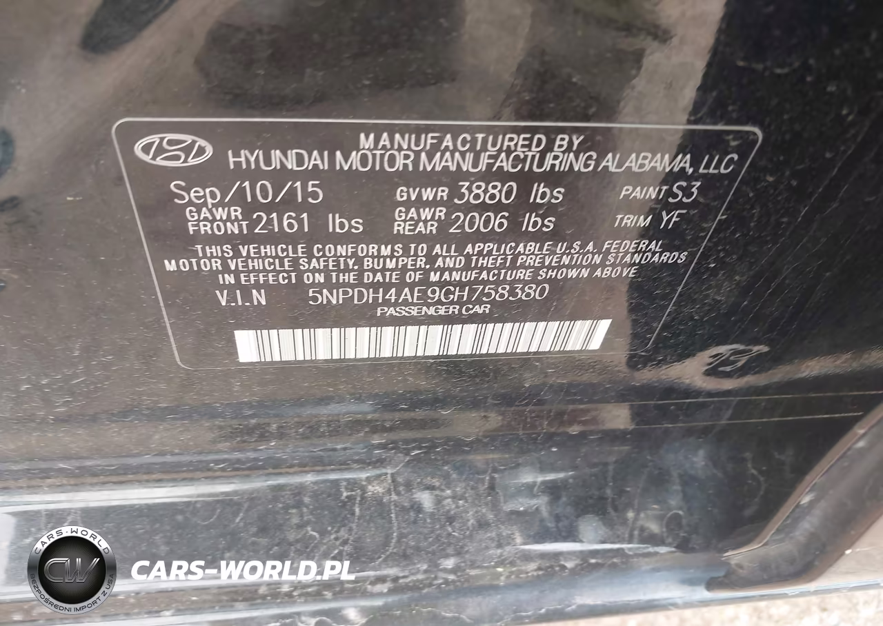 2016 Hyundai Elantra Se VIN:5NPDH4AE9GH758380 - 9