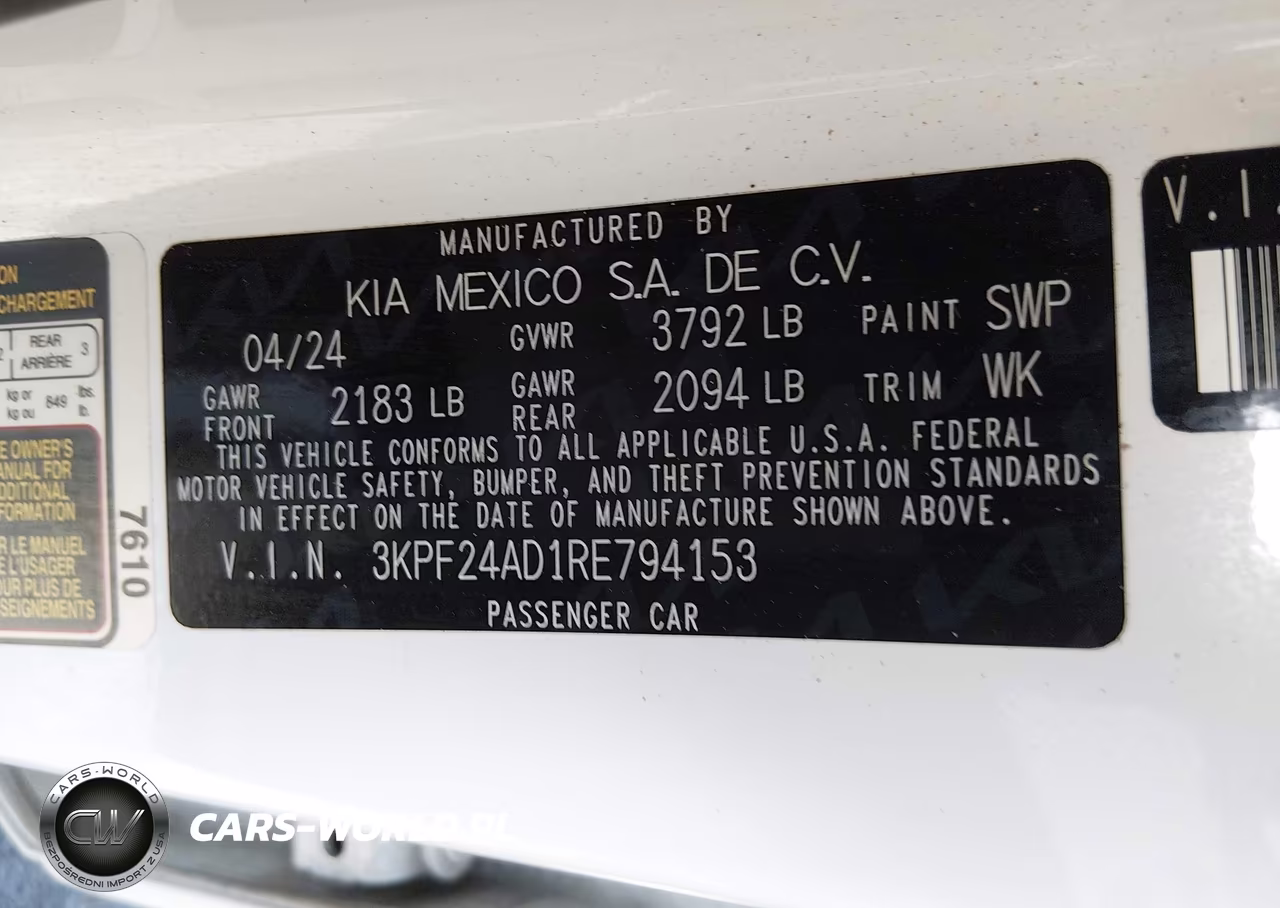 2024 Kia Forte Lxs VIN:3KPF24AD1RE794153 - 9