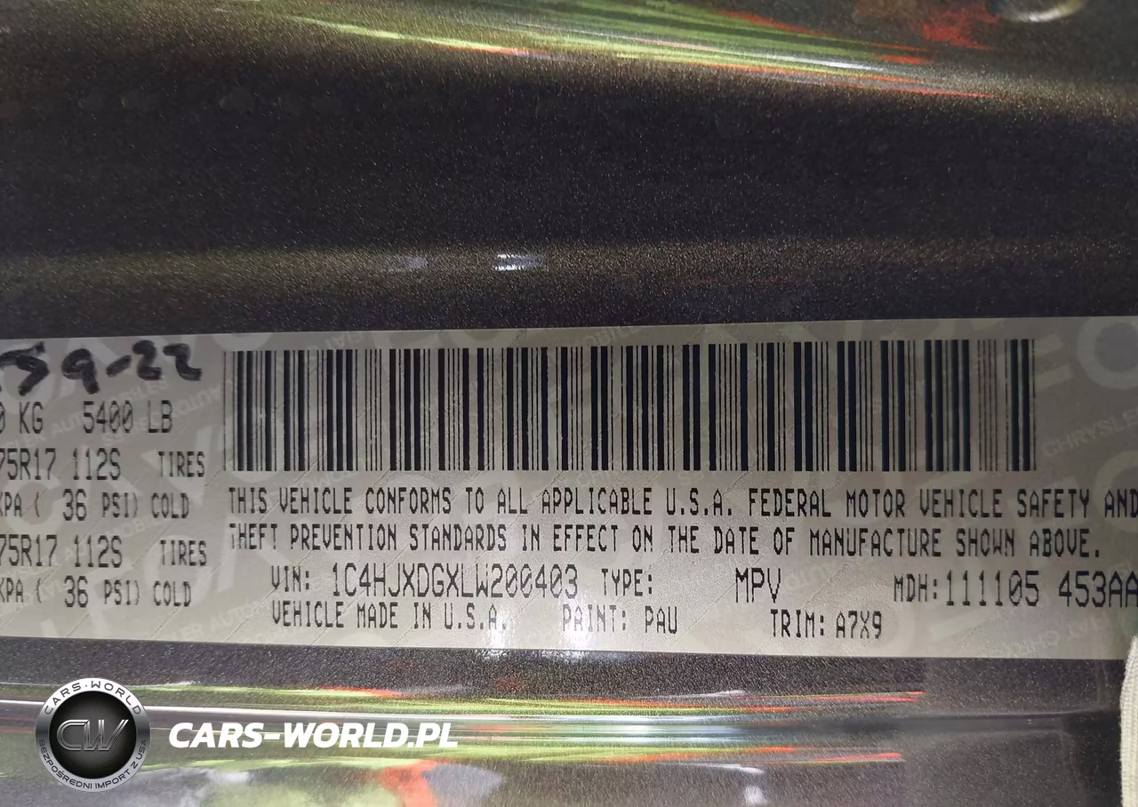 2020 Jeep Wrangler Unlimited Sport 4X4 VIN:1C4HJXDGXLW200403 - 9
