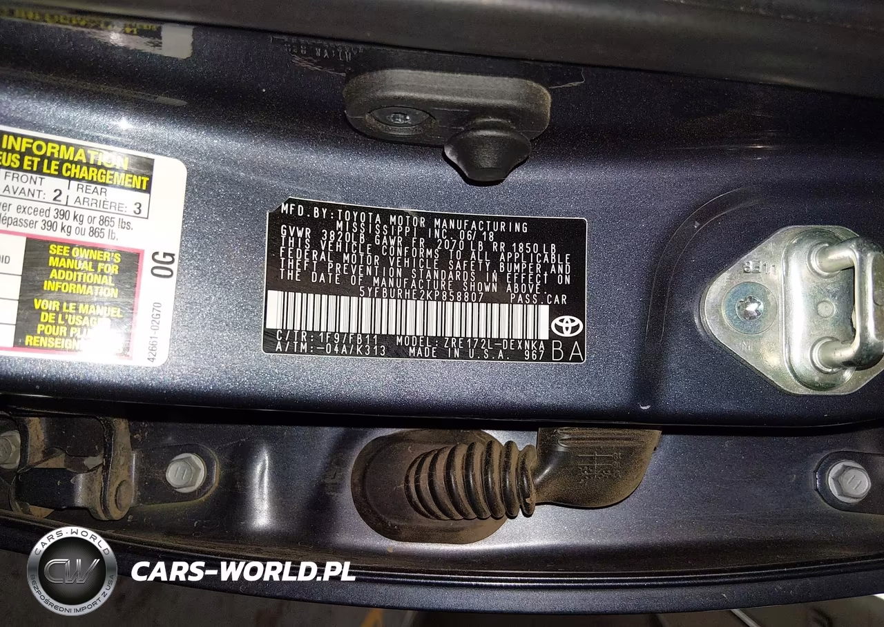 2019 Toyota Corolla Le VIN:5YFBURHE2KP858807 - 9