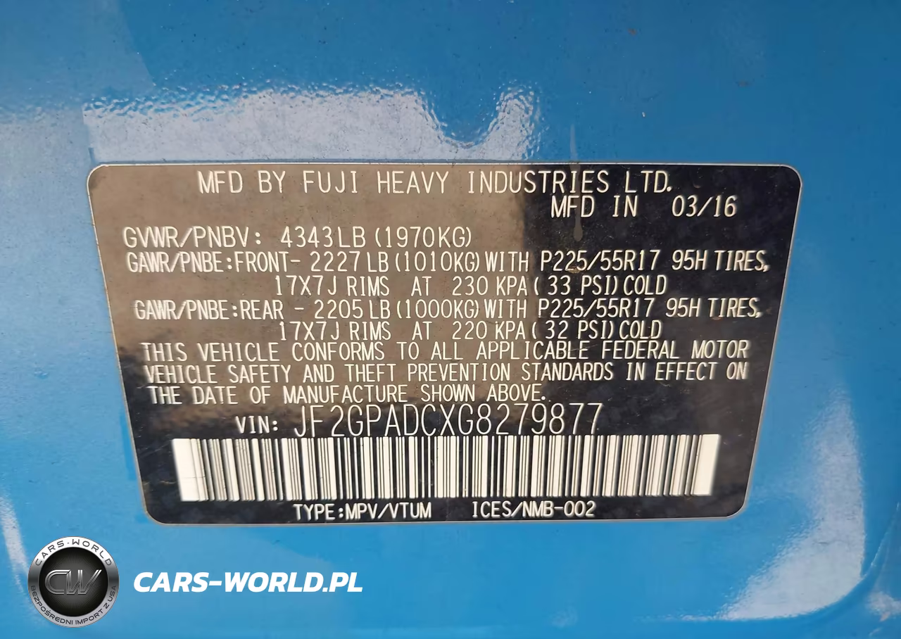 2016 Subaru Crosstrek 2.0I Premium VIN:JF2GPADCXG8279877 - 9