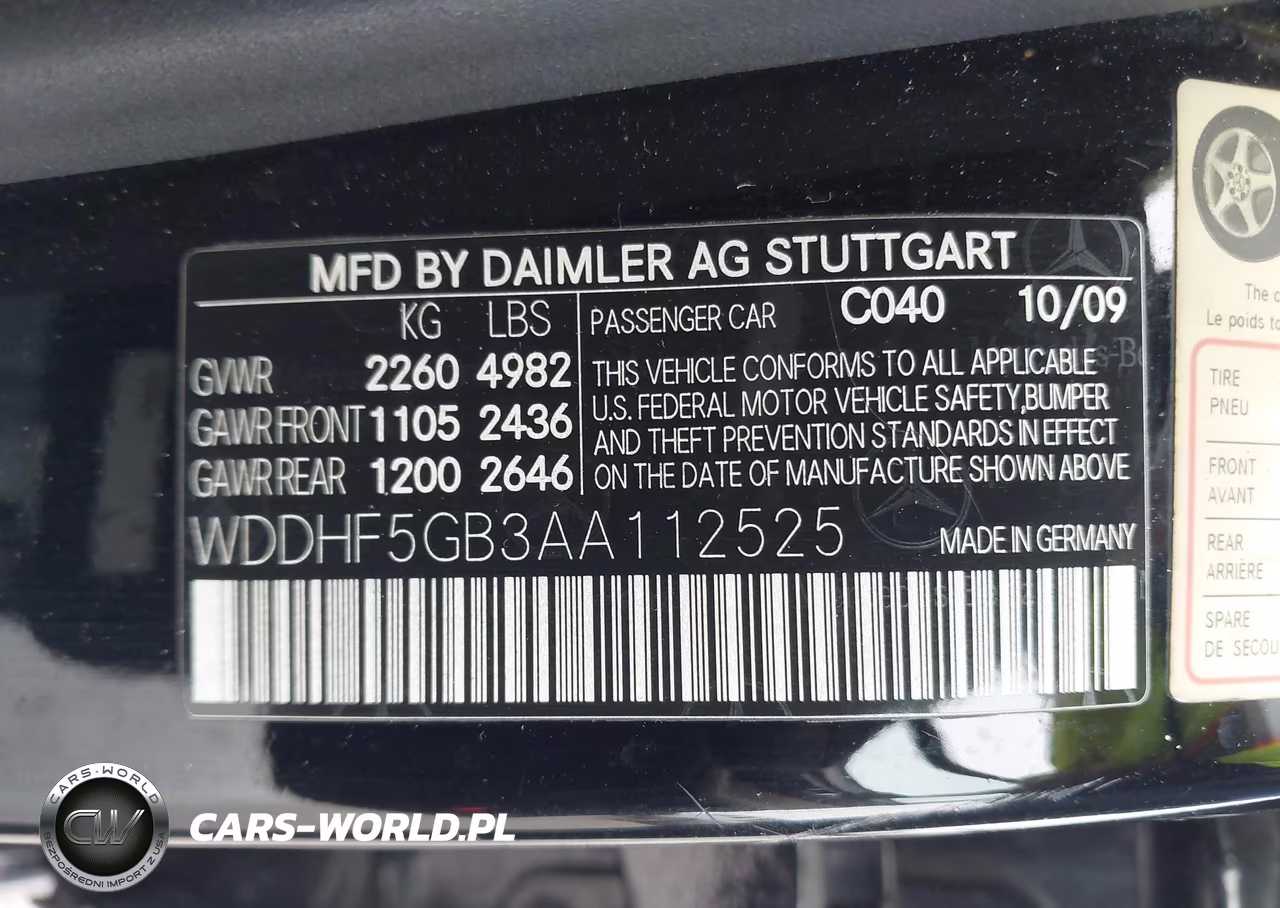 2010 Mercedes-Benz E 350 VIN:WDDHF5GB3AA112525 - 9