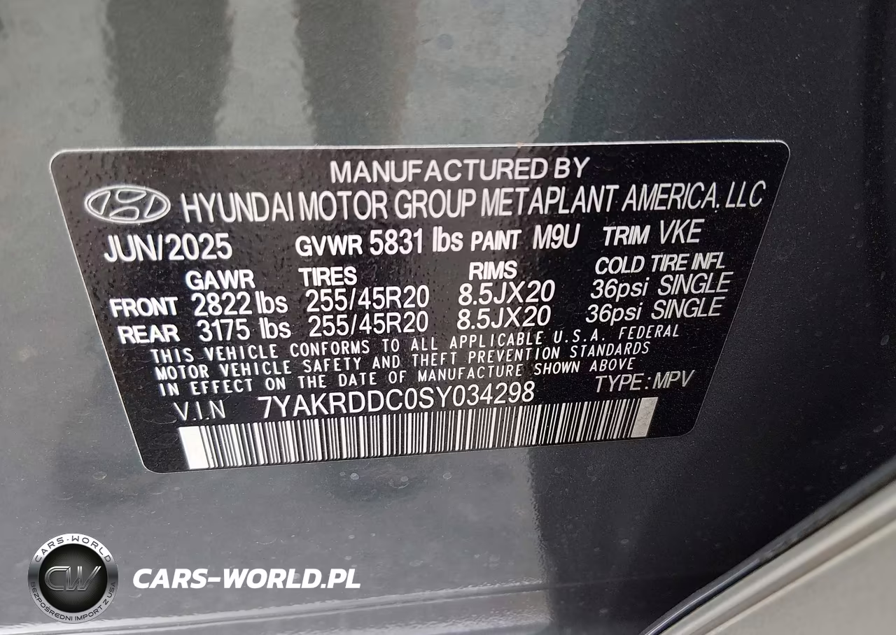 2025 Hyundai Ioniq 5 Limited VIN:7YAKRDDC0SY034298 - 9
