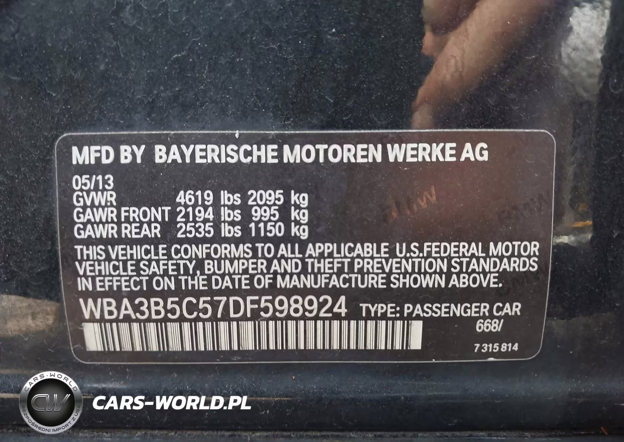 2013 BMW 328I xDrive VIN:WBA3B5C57DF598924 - 9