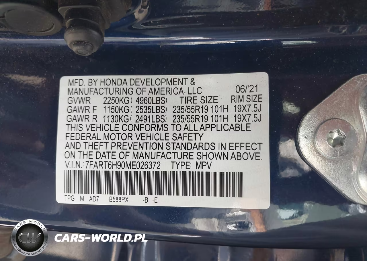 2021 Honda Cr-V Hybrid Touring VIN:7FART6H90ME026372 - 9