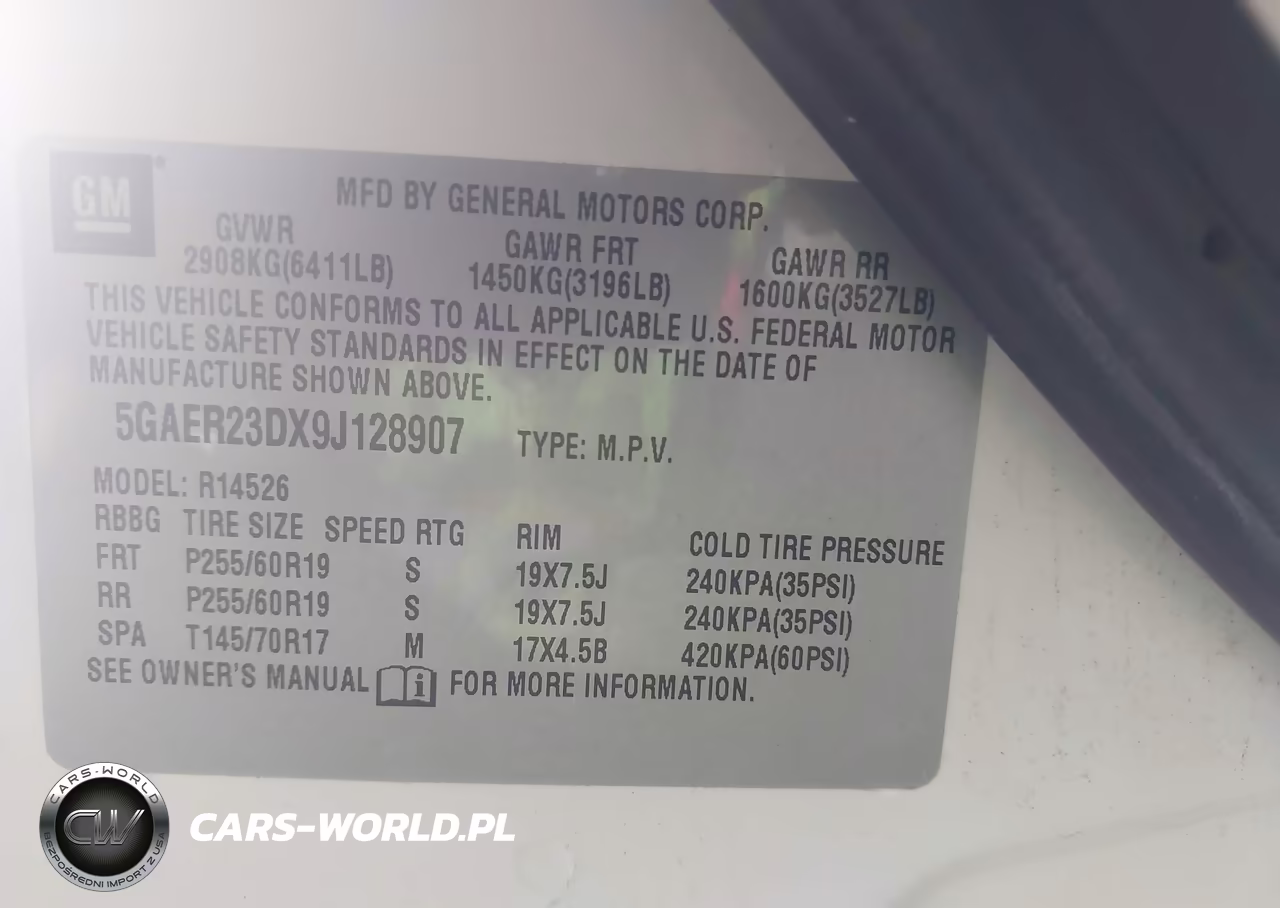 2009 Buick Enclave Cxl VIN:5GAER23DX9J128907 - 9