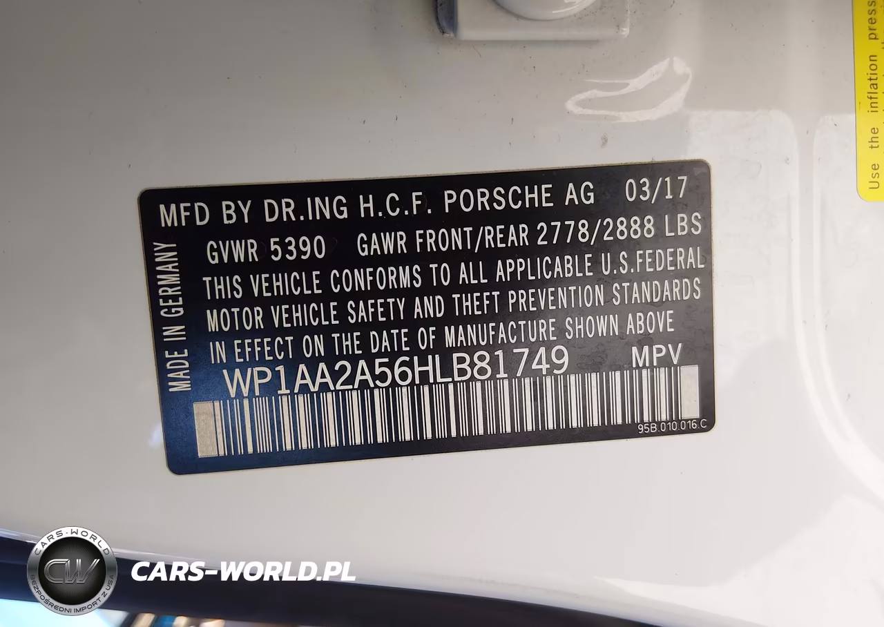 2017 Porsche Macan VIN:WP1AA2A56HLB81749 - 9