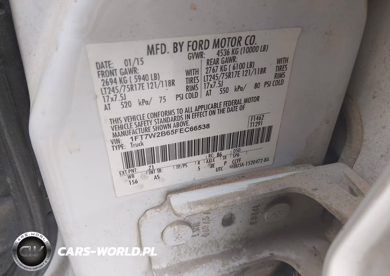 2015 Ford F-250 Xl VIN:1FT7W2B65FEC66538 - 9