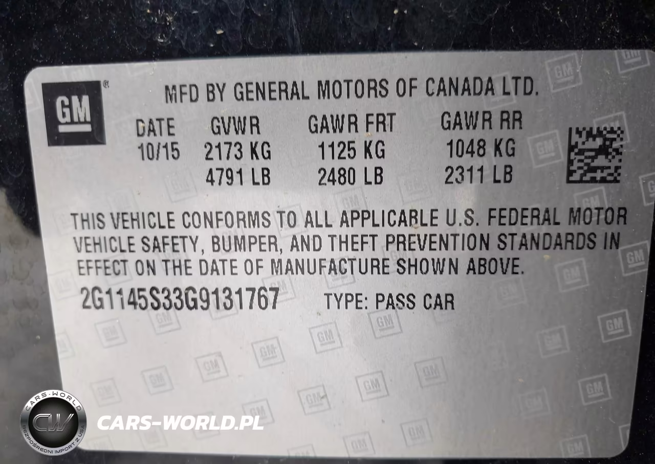 2016 Chevrolet Impala 2Lz VIN:2G1145S33G9131767 - 9