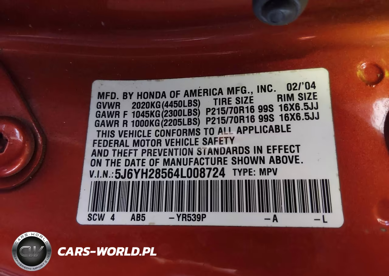 2004 Honda Element Ex VIN:5J6YH28564L008724 - 9