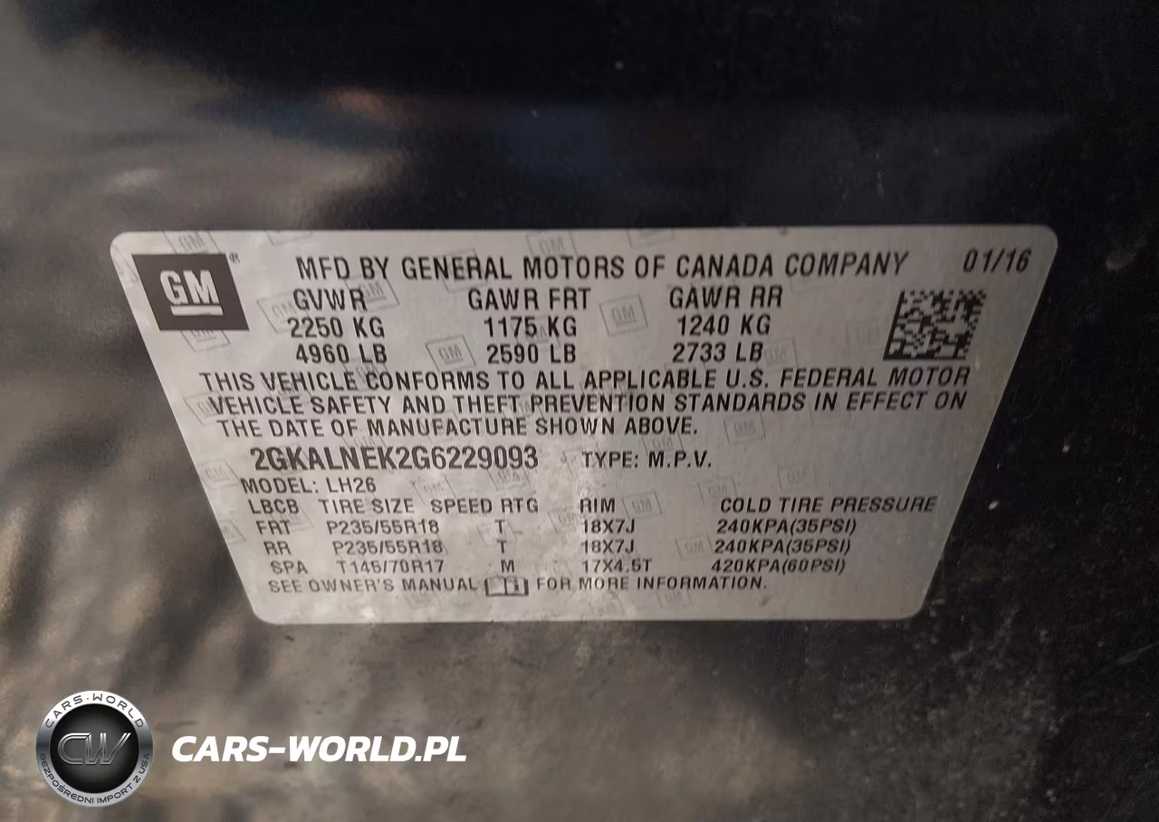 2016 GMC Terrain Sle-2 VIN:2GKALNEK2G6229093 - 9
