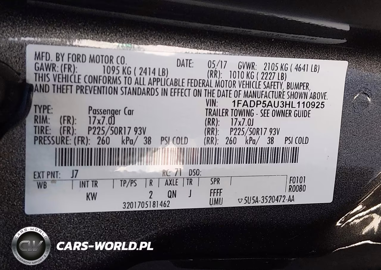 2017 Ford C-Max Hybrid Se VIN:1FADP5AU3HL110925 - 9