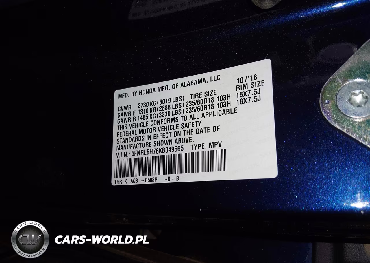 2019 Honda Odyssey Ex-L VIN:5FNRL6H76KB049565 - 9