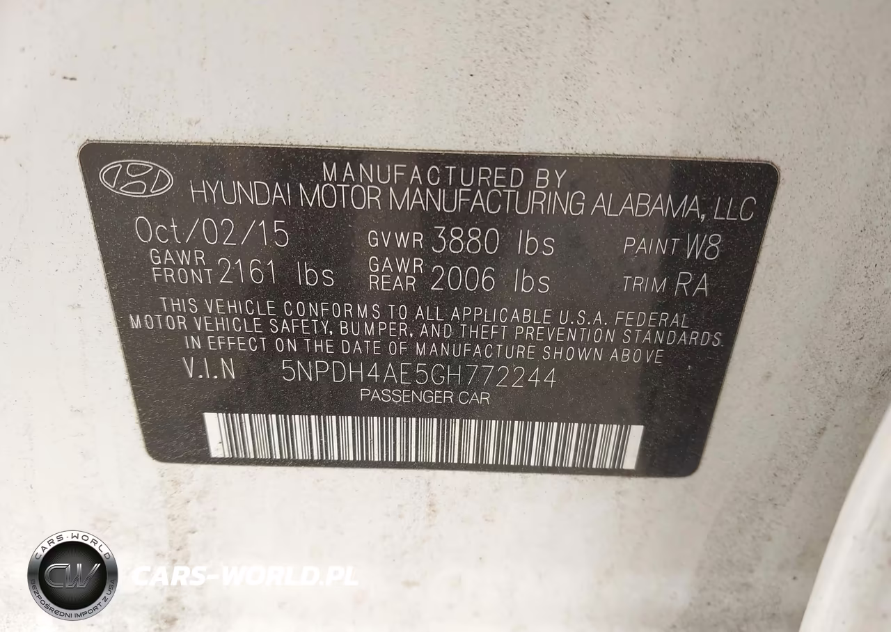 2016 Hyundai Elantra Se VIN:5NPDH4AE5GH772244 - 9