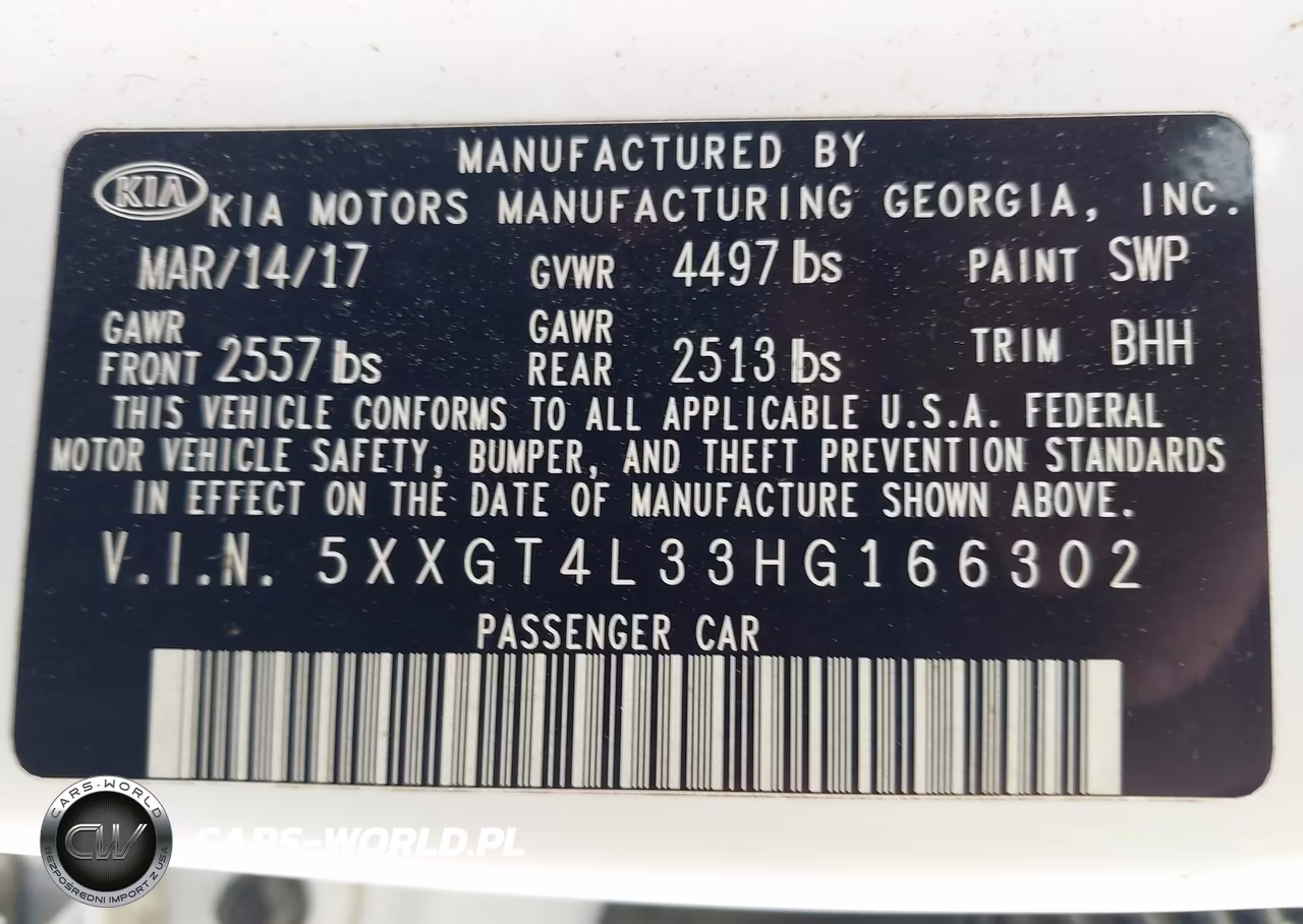 2017 Kia Optima Lx VIN:5XXGT4L33HG166302 - 9