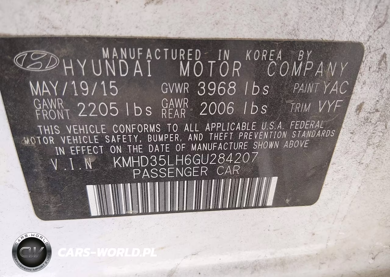 2016 Hyundai Elantra Gt VIN:KMHD35LH6GU284207 - 9