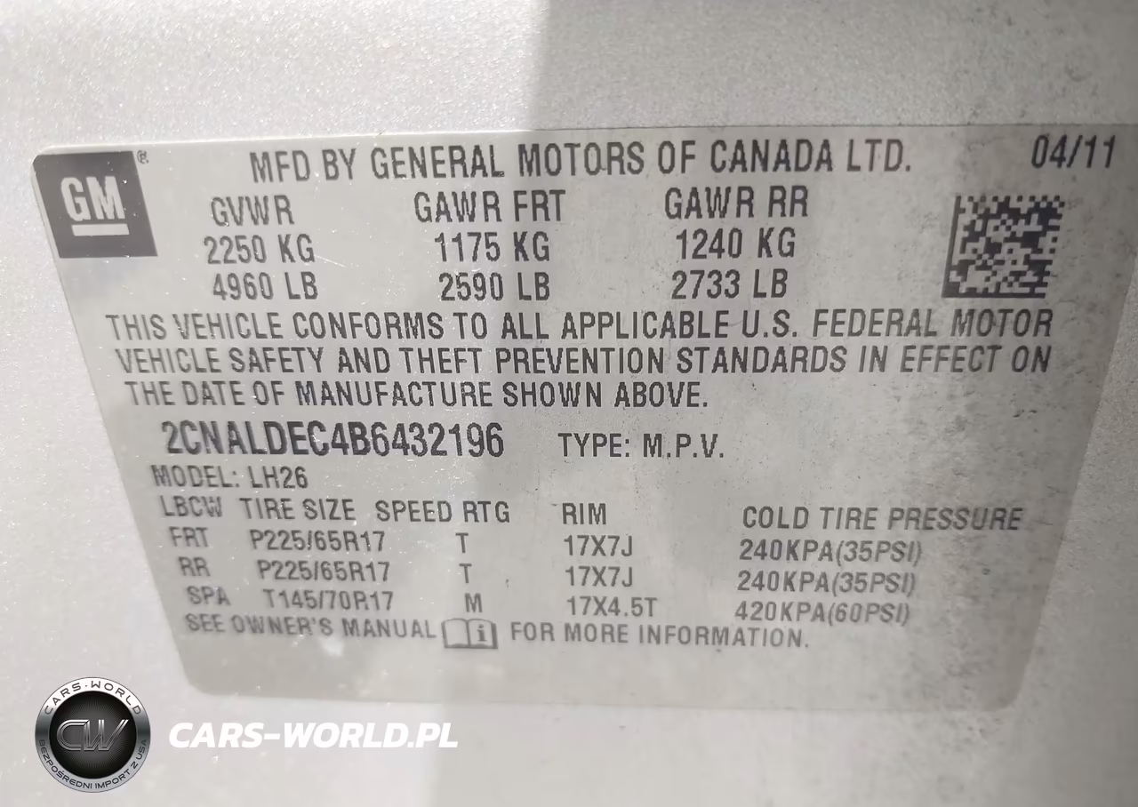 2011 Chevrolet Equinox Lt W-1Lt VIN:2CNALDEC4B6432196 - 9
