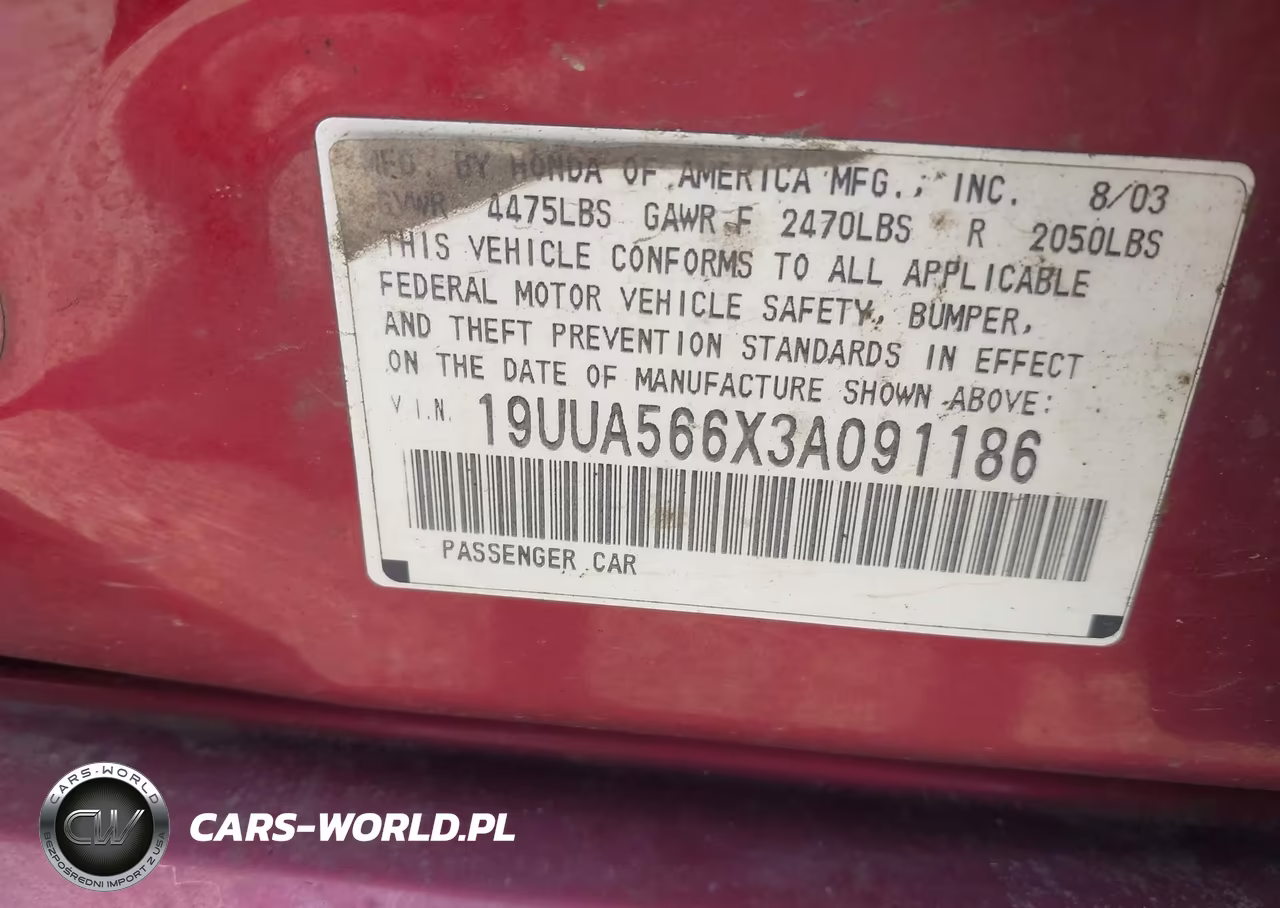 2003 Acura Tl 3.2 VIN:19UUA566X3A091186 - 9