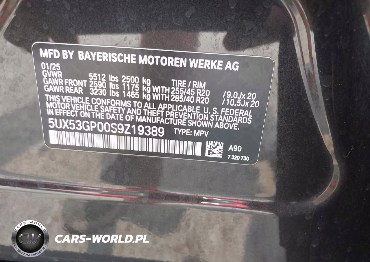 2025 BMW X3 30 xDrive VIN:5UX53GP00S9Z19389 - 9