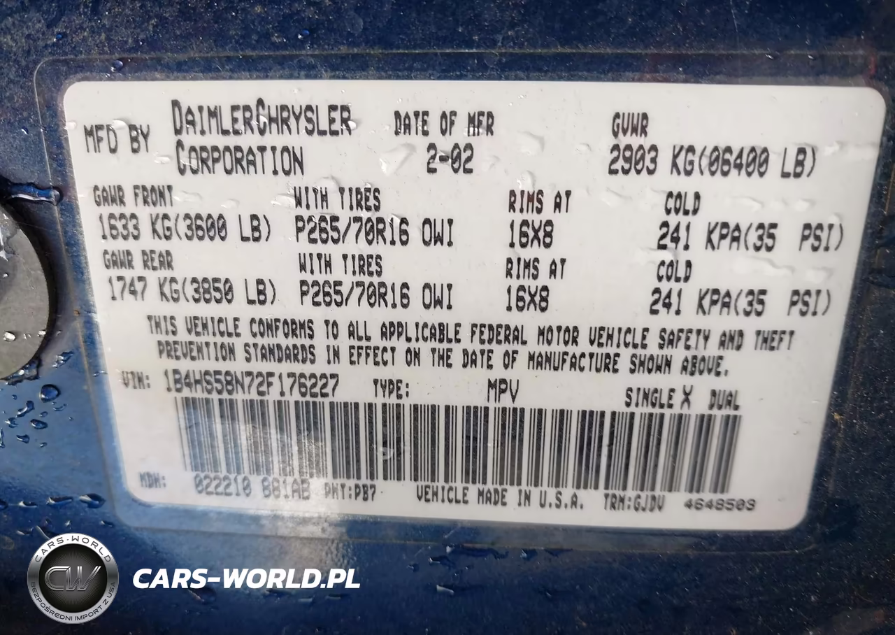 2002 Dodge Durango Slt Plus VIN:1B4HS58N72F176227 - 9