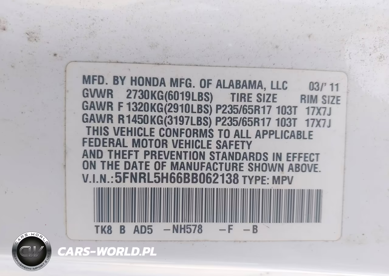 2011 Honda Odyssey Ex-L VIN:5FNRL5H66BB062138 - 9