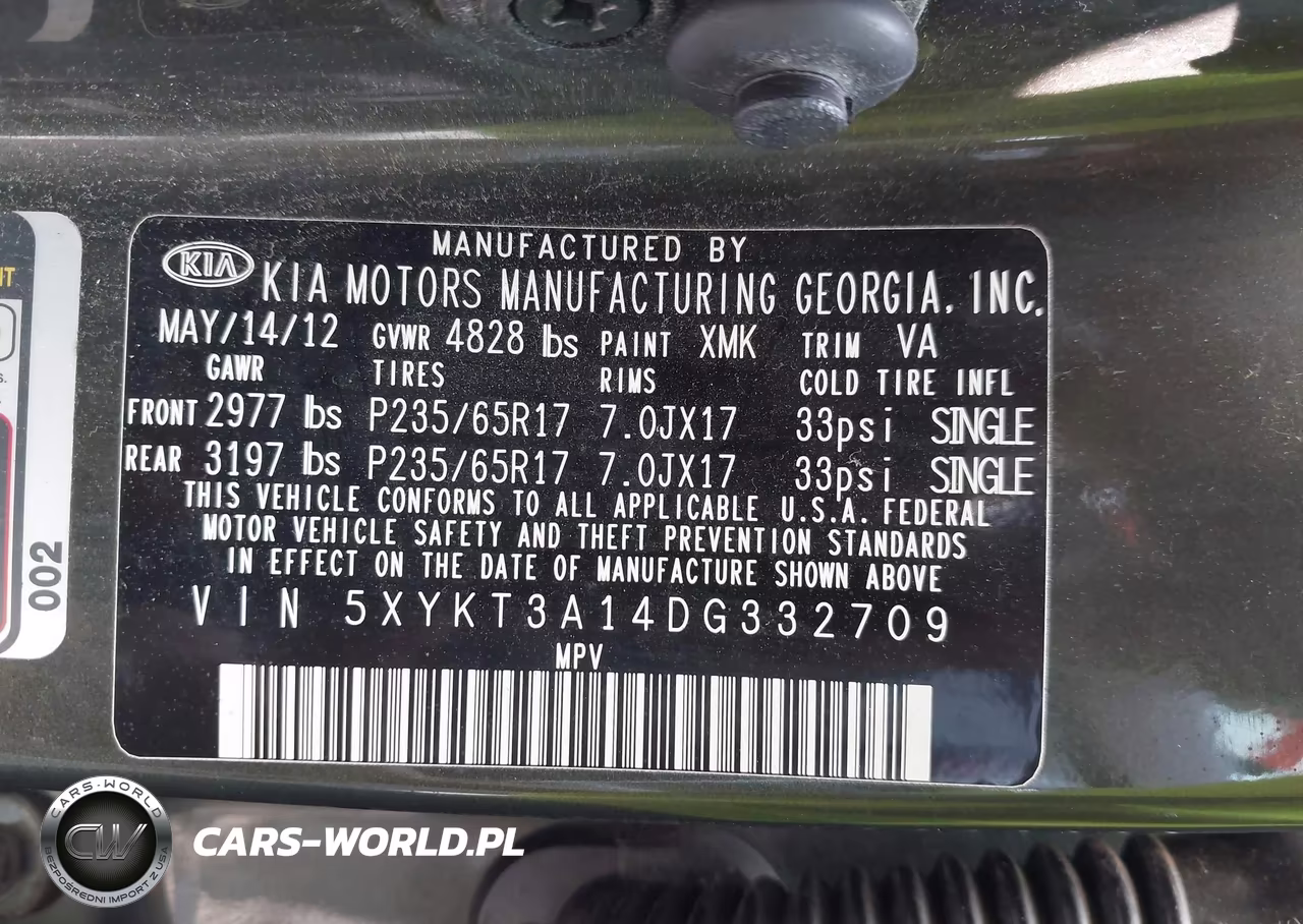2013 Kia Sorento Lx VIN:5XYKT3A14DG332709 - 9