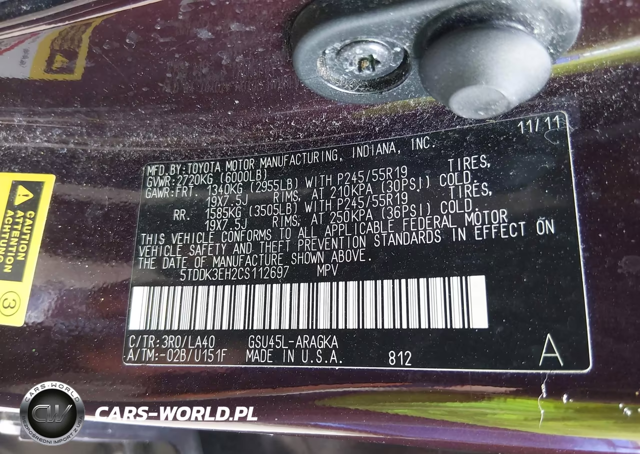 2012 Toyota Highlander Limited V6 VIN:5TDDK3EH2CS112697 - 9