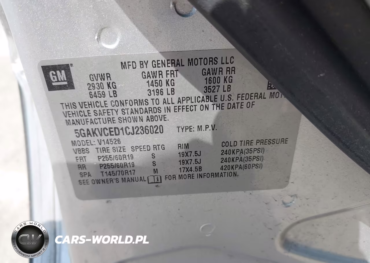 2012 Buick Enclave Leather VIN:5GAKVCED1CJ236020 - 9