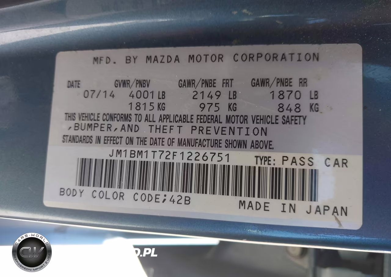2015 Mazda Mazda3 I Sv VIN:JM1BM1T72F1226751 - 9