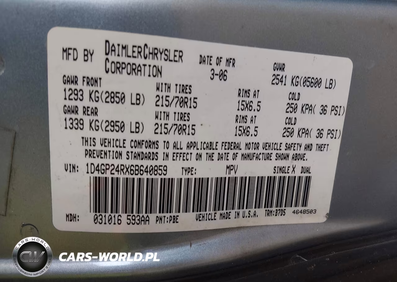 2006 Dodge Grand Caravan Se VIN:1D4GP24RX6B640859 - 9