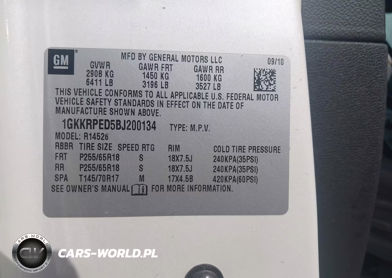 2011 GMC Acadia Sle VIN:1GKKRPED5BJ200134 - 9