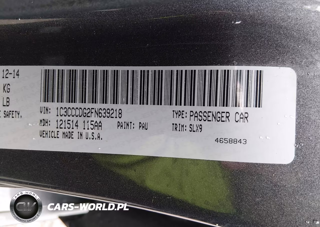 2015 Chrysler 200 S VIN:1C3CCCDG2FN639218 - 9