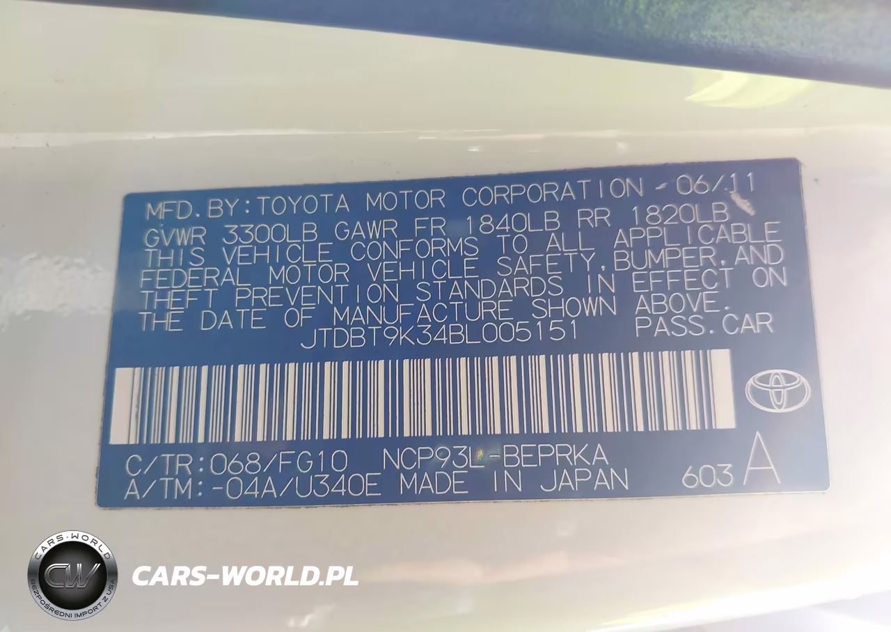 2011 Toyota Yaris VIN:JTDBT9K34BL005151 - 9