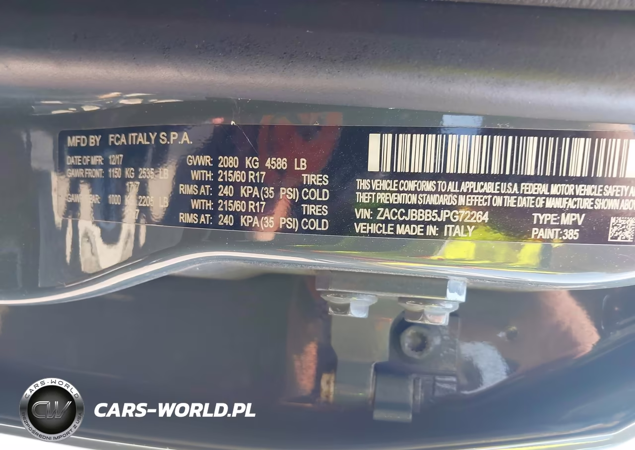 2018 Jeep Renegade Latitude 4X4 VIN:ZACCJBBB5JPG72264 - 9