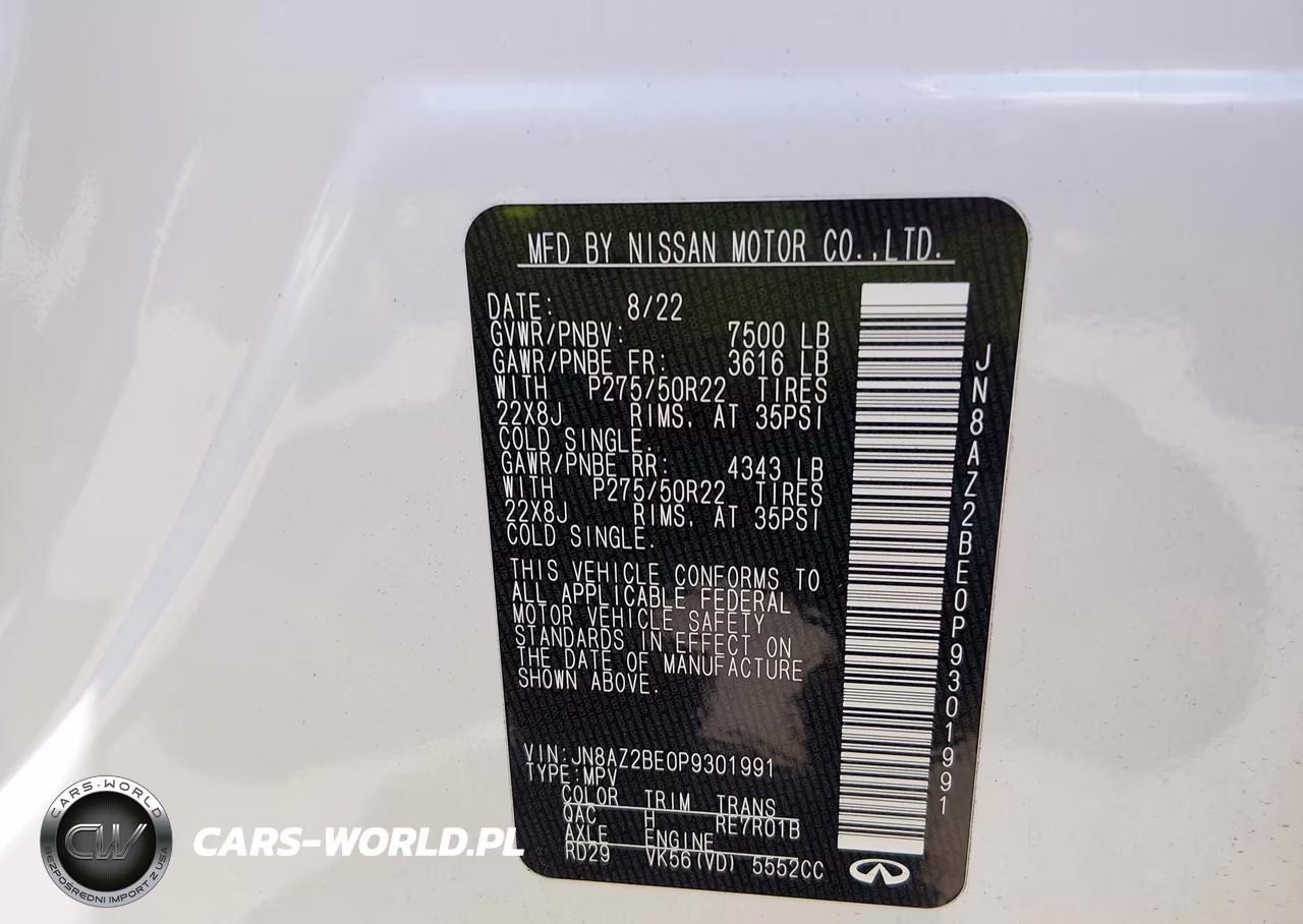 2023 Infiniti Qx80 Sensory Awd VIN:JN8AZ2BE0P9301991 - 9