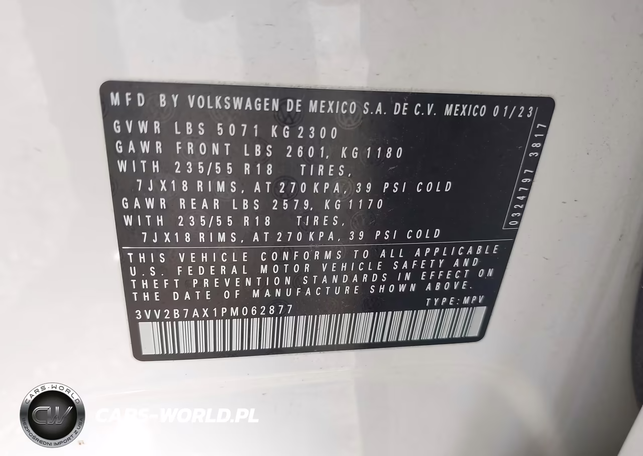 2023 Volkswagen Tiguan 2.0T Se VIN:3VV2B7AX1PM062877 - 9
