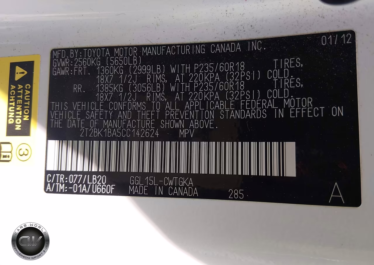 2012 Lexus Rx 350 VIN:2T2BK1BA5CC142624 - 9