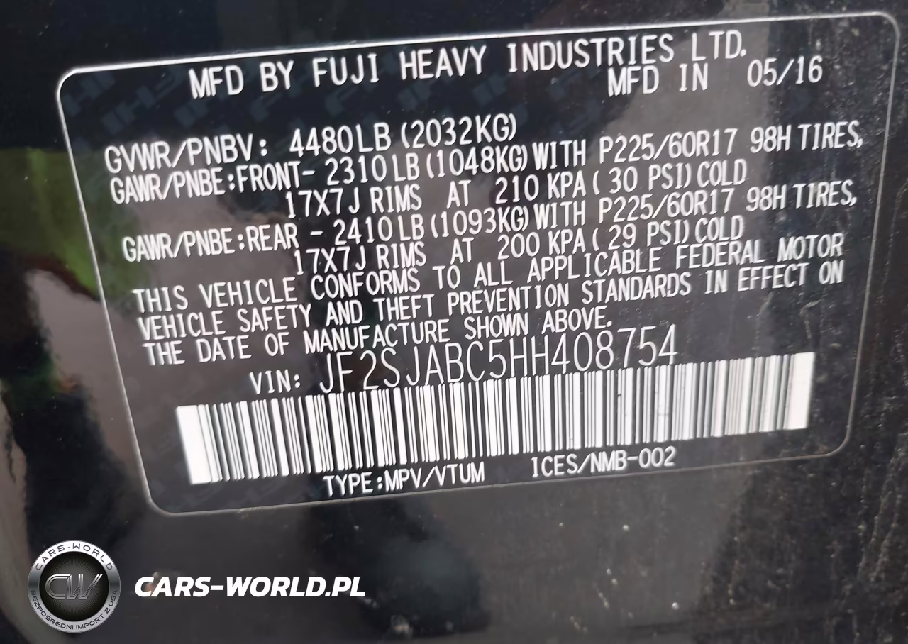 2017 Subaru Forester 2.5I VIN:JF2SJABC5HH408754 - 9