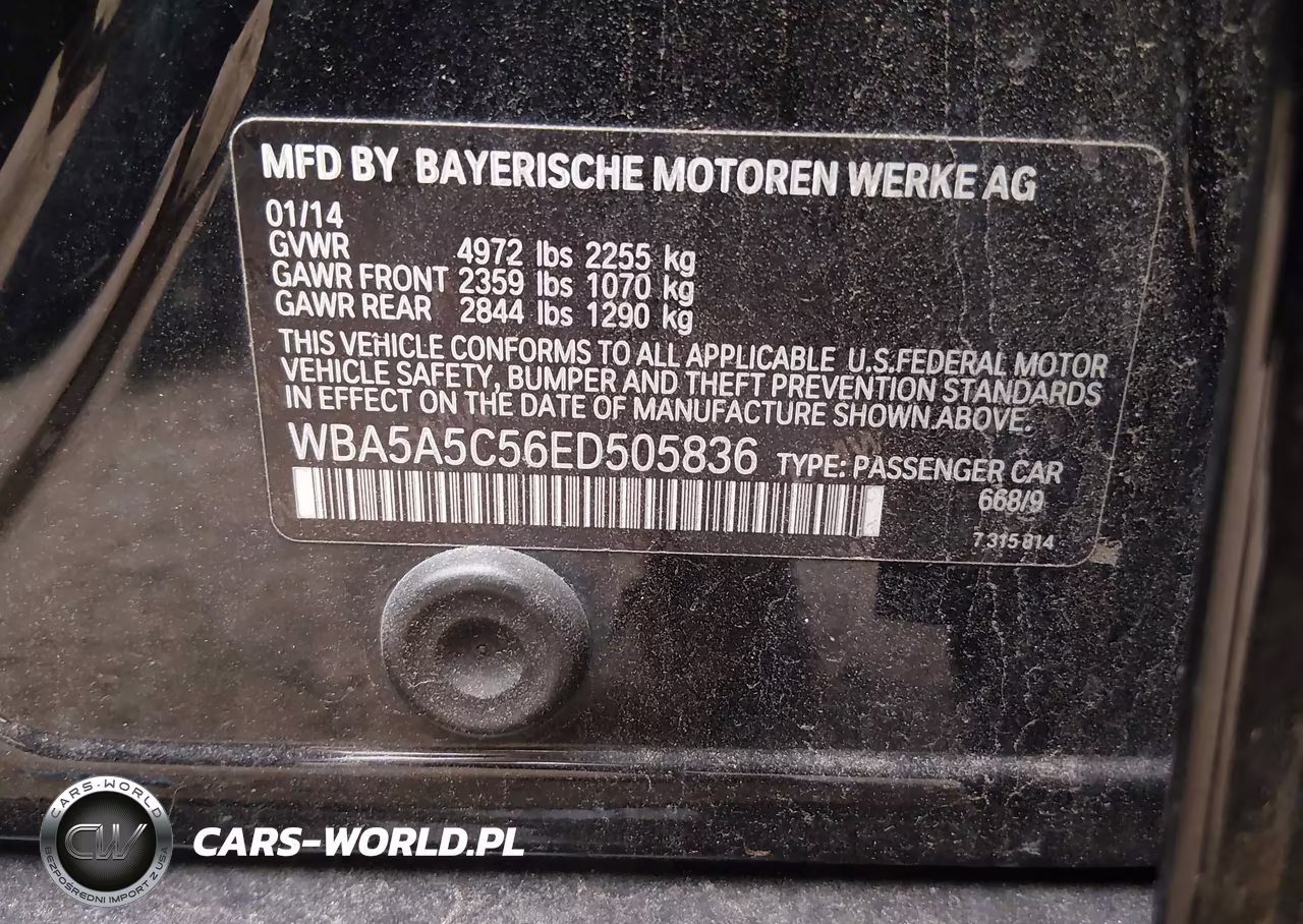 2014 BMW 528I VIN:WBA5A5C56ED505836 - 9