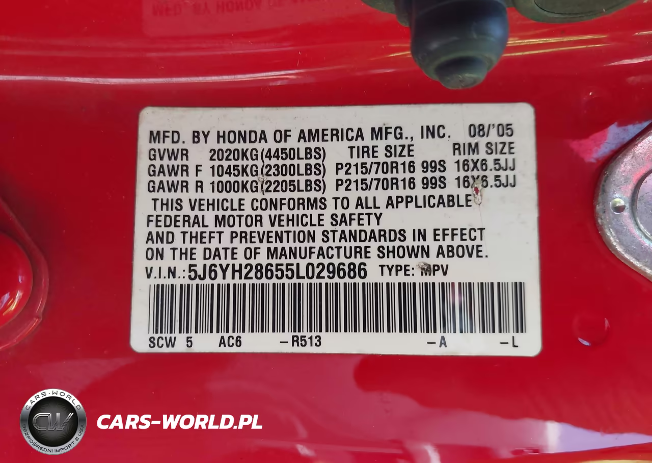 2005 Honda Element Ex VIN:5J6YH28655L029686 - 9