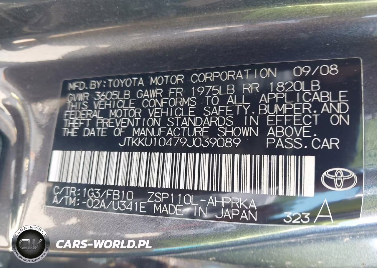 2009 Scion Xd VIN:JTKKU10479J039089 - 9