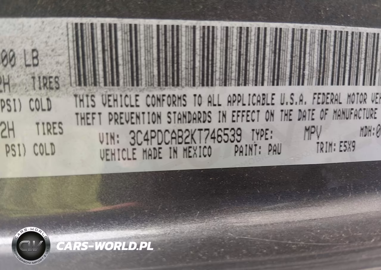 2019 Dodge Journey Se Value Package VIN:3C4PDCAB2KT746539 - 9