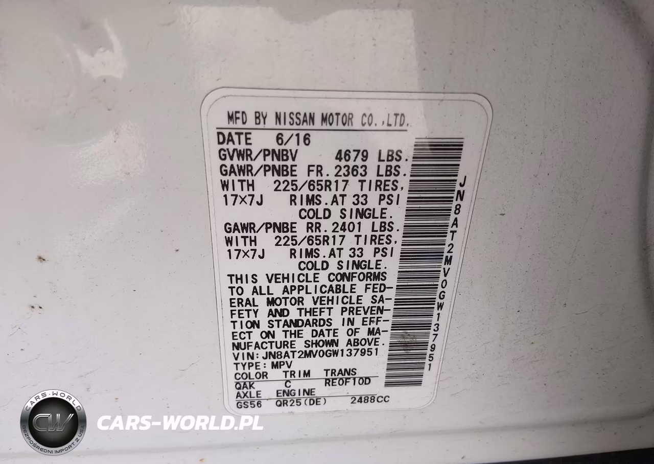 2016 Nissan Rogue S VIN:JN8AT2MV0GW137951 - 9